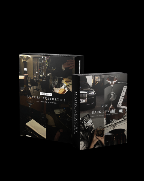 100+ Photos & Videos - Luxury Aesthetic Clip Pack + Lightroom Preset